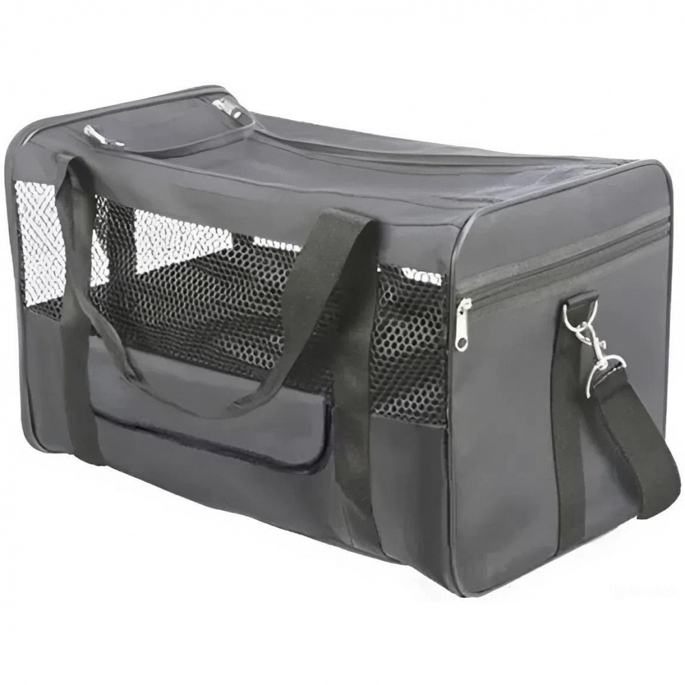 Сумка-переноска AnimAll мягкая для кошек и мелких пород собак, цвет серый