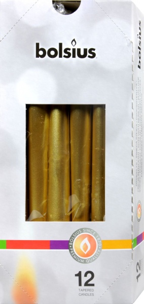 Свічка конусна 245/24 золото Bolsius
