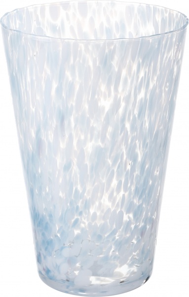 Ваза Wrzesniak Glassworks Confetti 35 см бело-голубой 