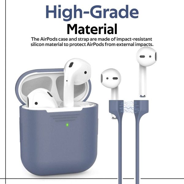 Чехол для наушников Promate PodKit для Apple AirPods dark blue (podkit.navy) 