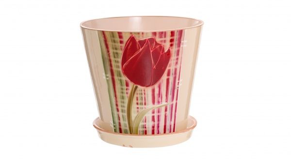 Горщик керамічний Керамол Євро 5 (Чікаго) круглий 4,5 л різнокольоровий 