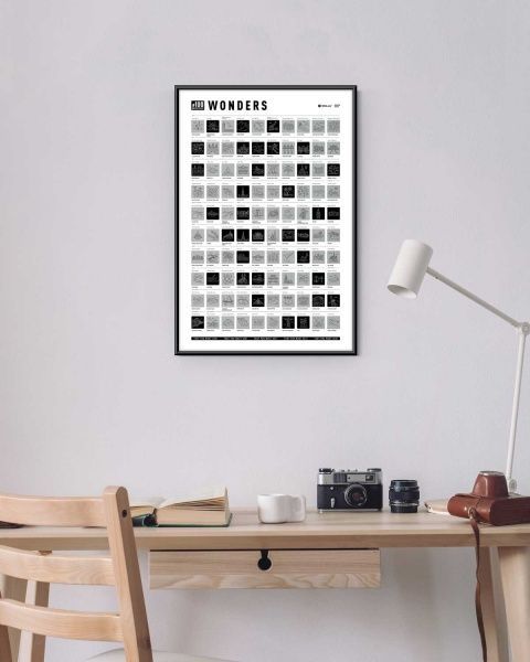 Скретч-постер #100 Wonders 1DEA.me 