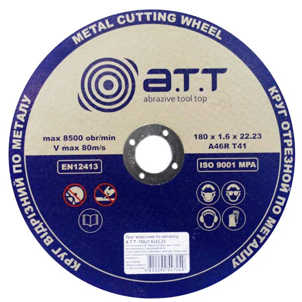 Круг отрезной A.T.T. 180x1.6x22.23 мм металл