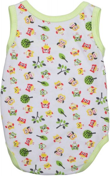 Боди детское Domtex Совята белый с салатовым 155722