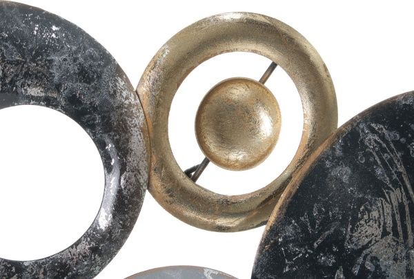 Декор настенный Surface 89,5x49,5 см черно-золотистый 