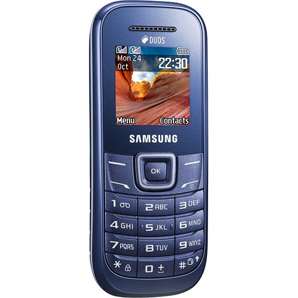 Телефон мобільний Samsung E1202 indigo blue