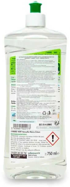 Жидкость для ручного мытья посуды L'Arbre Vert Лимон 0,75л