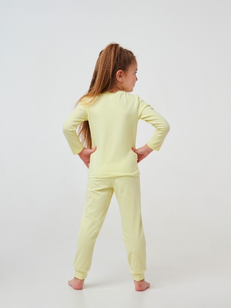 Пижама детская для девочек Smil 104521 р.122 желто-салатовый 
