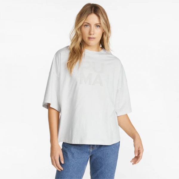 Футболка Puma INFUSE BOXY GRAPHIC TEE 53684172 р.XS білий