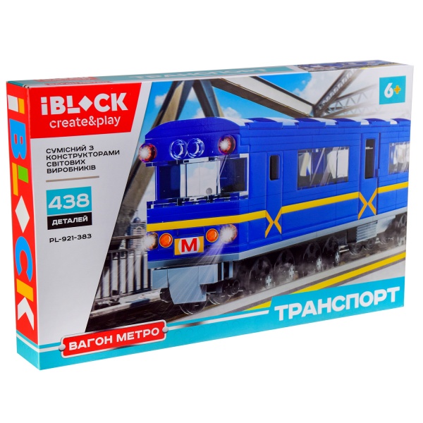 Автоконструктор Iblock Вагон-метро PL-921-383