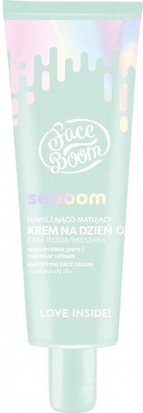 Крем для обличчя денний Bielenda Seboom зволожуючий-матуючий з цинком і зеленим чаєм 50 мл