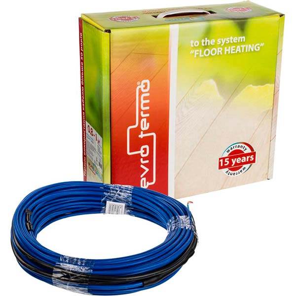 Нагрівальний кабель Evro-Termo 0,8-1 кв.м