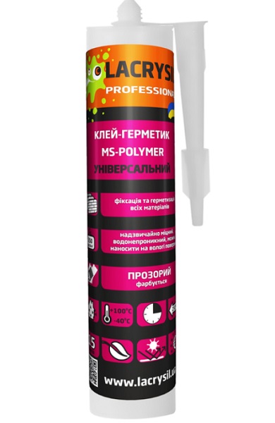 Клей-герметик Lacrysil монтажный на основе МС-полимеров прозрачный