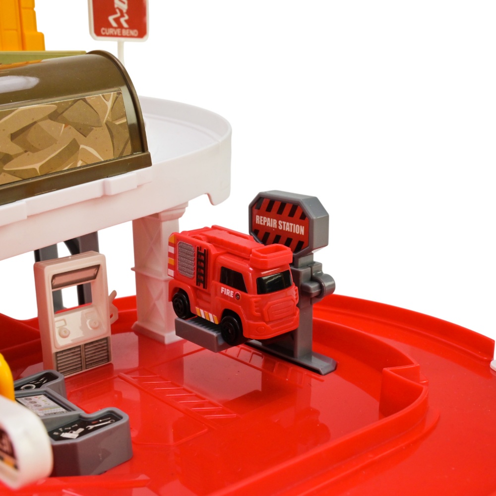 Паркинг Shantou Пожарная станция с машинками и вертолетом ZX-024A