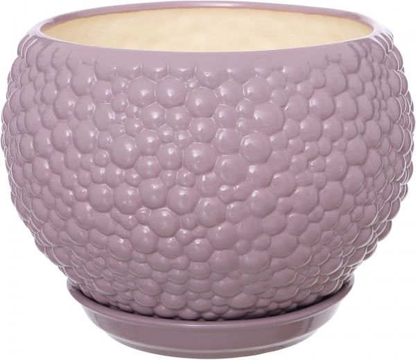 Горшок Ориана-Запорожкерамика Шар bubble круглый 4,1л аметист (037-1-174) 