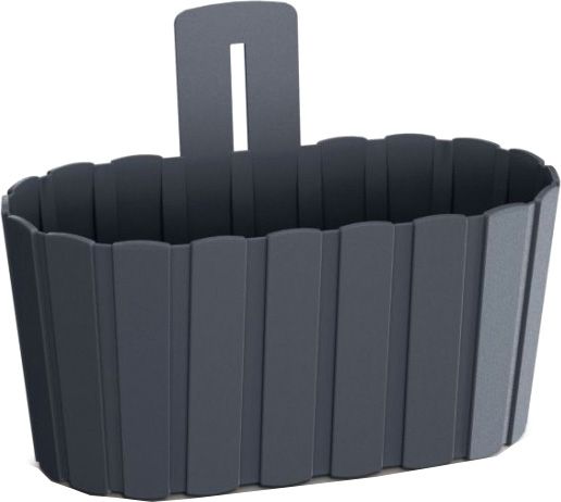 Горщик пластиковий Prosperplast Boardee Wall овальний 2,2л антрацит (27412-433) 