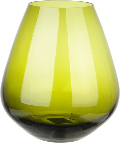 Ваза стеклянная оливковая 22х20,3 см Wrzesniak Glassworks