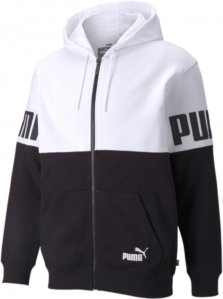 Джемпер Puma PUMA POWER FZ Hoodie 84610402 р. M черно-белый