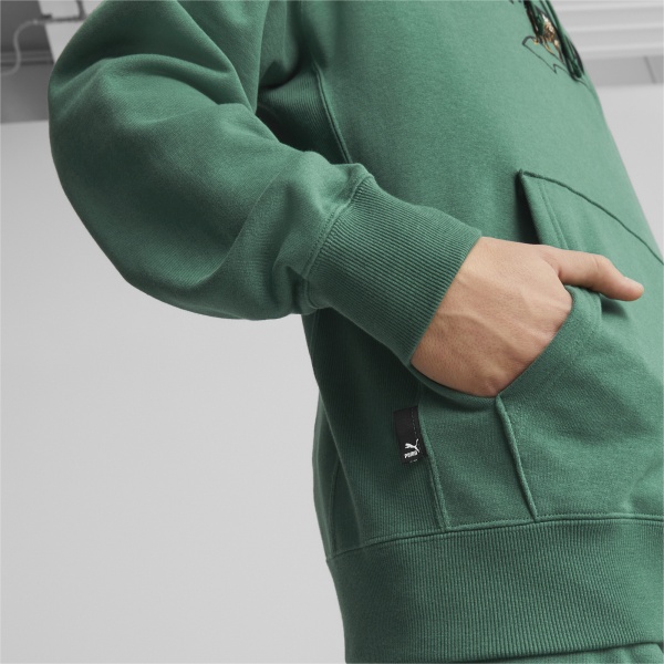 Джемпер Puma PUMA DOWNTOWN GRAPHIC HOODIE TR 53824437 р. L зеленый
