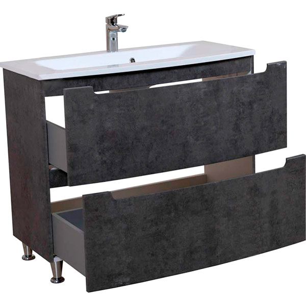 Тумба напольная Aqua Rodos HeadWay 100 см темный мрамор под умывальник из искусственного камня 100