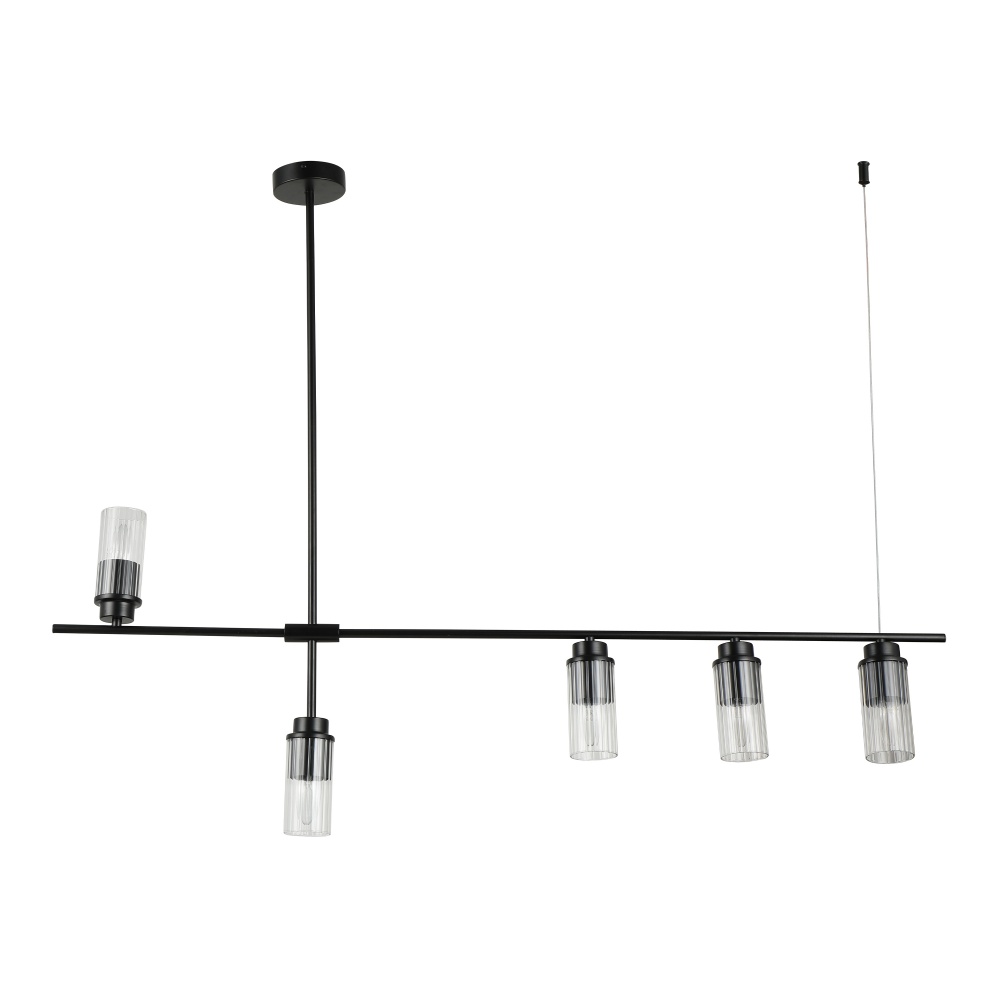 Люстра Miorro Scala 1135х100х790 мм 5x40 Вт E14 чорний 51-311-071