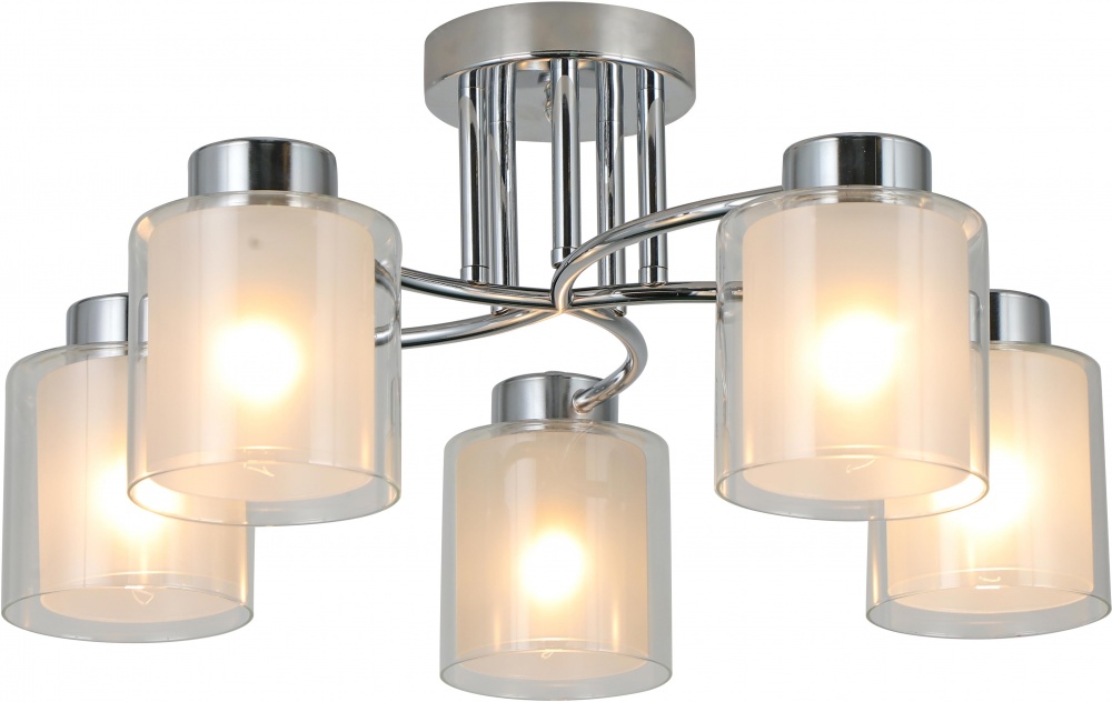 Люстра потолочная Sensio Circinus 5x40 Вт E27 хром/белый ALG-07561/5