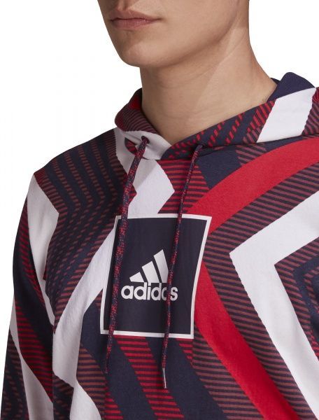 Джемпер Adidas M AOP Hoodie FR7211 р. S білий