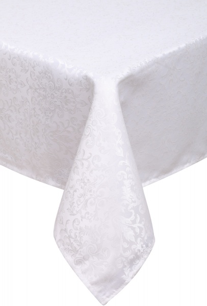 Скатерть Jacquard вензель 140x240 см айвори La Nuit 