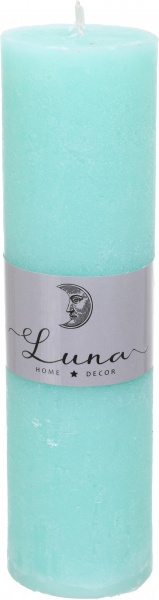 Свічка Рустік циліндр бірюзовий C5520-331 Luna
