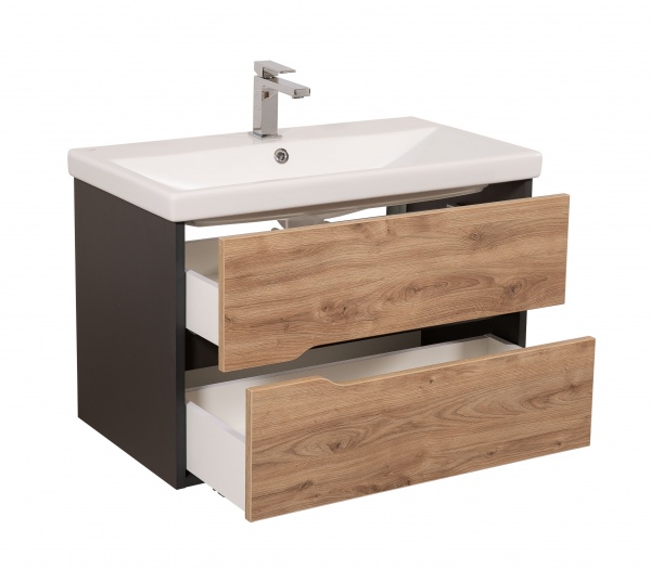 Тумба подвесная Aqua Rodos Сидней с умывальником Elite 80 см