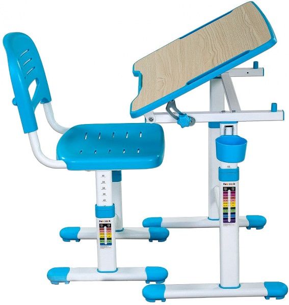 Комплект парта и стул-трансформер FunDesk Piccolino II Blue