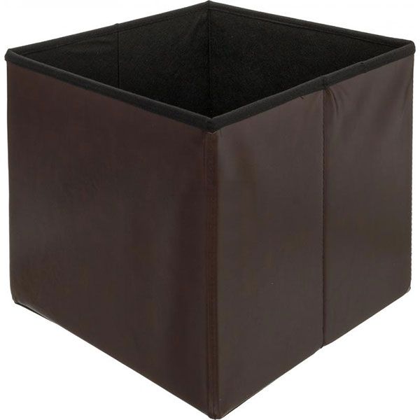 Ящик-пуф складной 380x380x380 мм коричневый