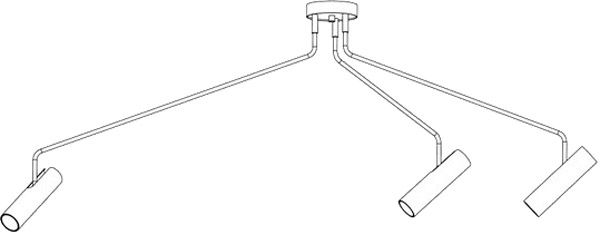 Люстра стельова Nowodvorski Eye Super Black 3xGU10 графіт 6504 