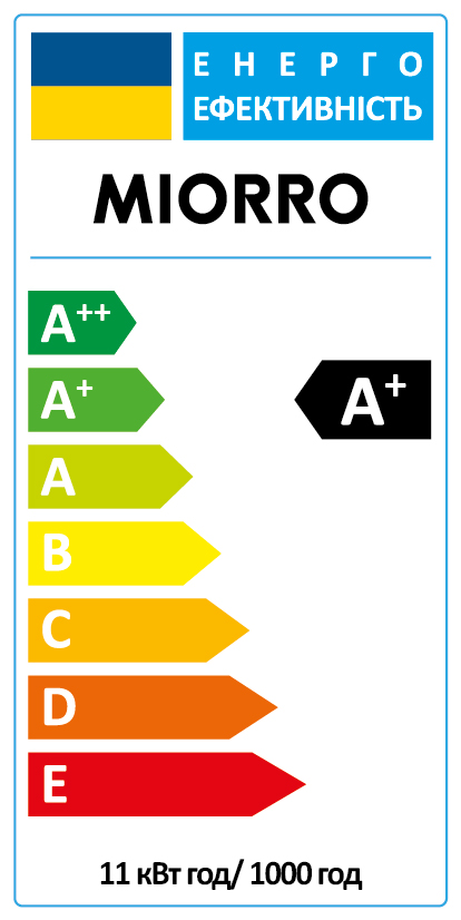 Лампа светодиодная Miorro 950 Лм 11 Вт A60 мягкая белая E27 220 В 4000 К 51-314-001