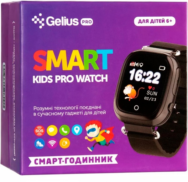 Смарт-годинник Gelius PRO GP-PK003 black дитячі (PRO KID)