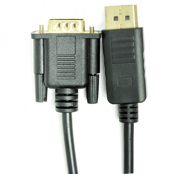 Кабель PowerPlant DisplayPort (M) – VGA (M) 1 м чорний (CA911882) 