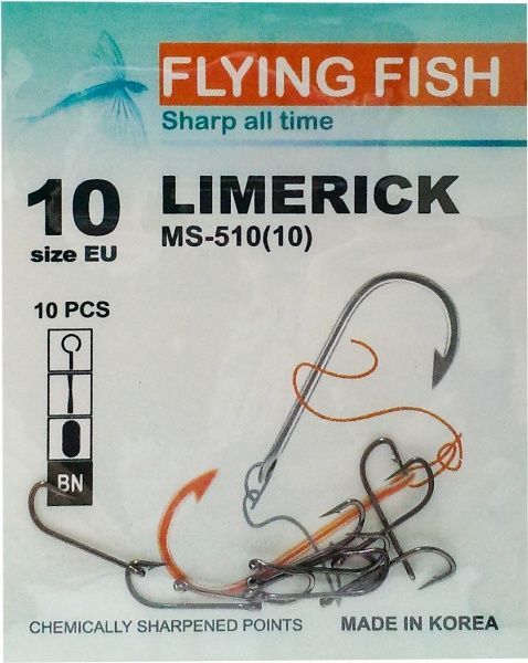 Крючок Flying Fish Limerick №10 10 шт. MS-510(10)