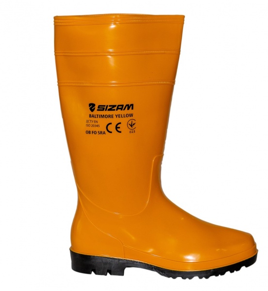 Чоботи гумові Sizam Baltimore р.39 36330 жовтий