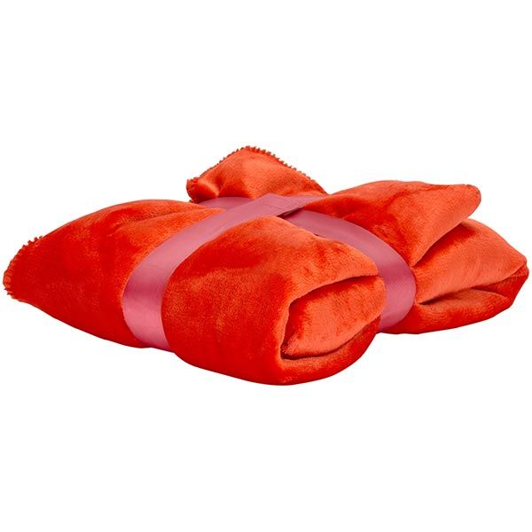 Плед суперсофт La Nuit двохсторонній бордо/помаранчевий 160x200 см