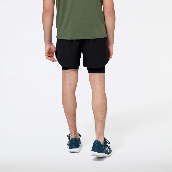 Шорти New Balance Q SPEED 5 INCH 2 IN 1 MS23282BK р. S чорний