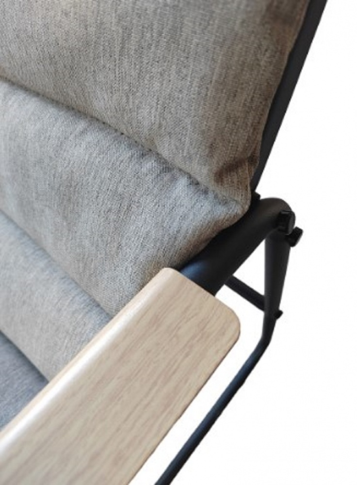 Комплект металлической мебели Indigo ДАНИЕЛА стол + софа + 2 кресла серый/графит