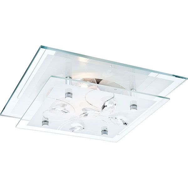 Світильник настінно-стельовий Globo Jasmina 40408-2 2x40 Вт E27 білий/хром 