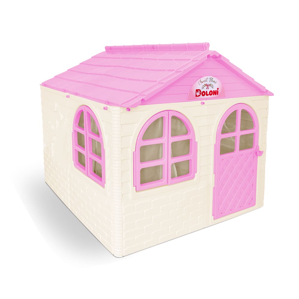 Дом Doloni Toys со шторками молочно-розовый 02550/4 — фото 1