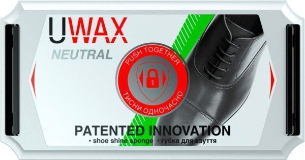 Губка-блиск Uwax Family для шкіряного взуття прозорий