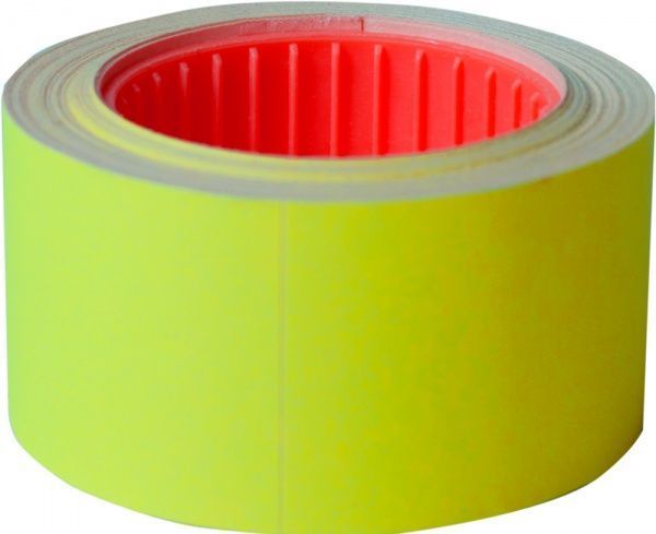 Ценник D 4 печатный 4 метра 111 шт. 5 роликов 29x36 желтый 