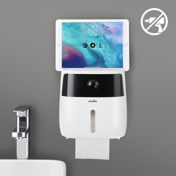 Держатель для туалетной бумаги MVM BP-16 белый/черный