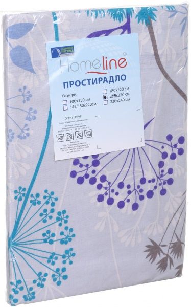 Простирадло бязь 200x220 см в асортименті Home Line 