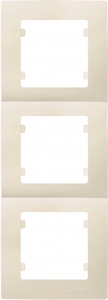 Рамка тримісна Makel Lilium Natural Kare вертикальна кремовий 32010708