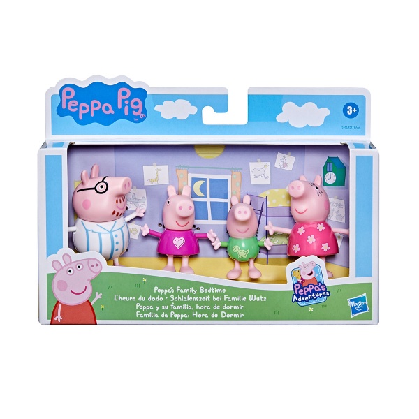 Игровой набор Peppa Figurines Дружная семья Пеппы_Пижамная вечеринка F2192 