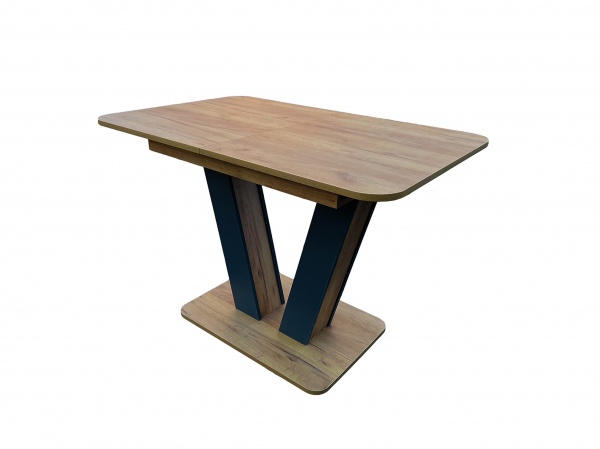 Стол обеденный Квинта 1100(1440)х700х765 мм дуб крафт золотой \ графит 